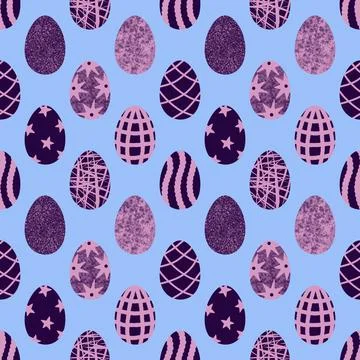 Easter seamless pattern with eggs for wallpaper and fabrics and textiles Fotos de archivo