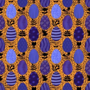 Easter seamless pattern with eggs for wallpaper and fabrics and textiles Foto stock