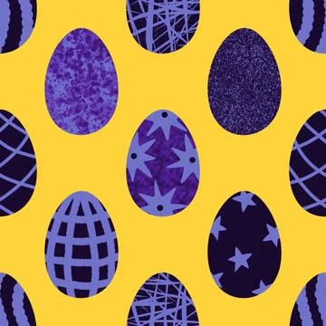 Easter seamless pattern with eggs for wallpaper and fabrics and textiles Stockfoto's