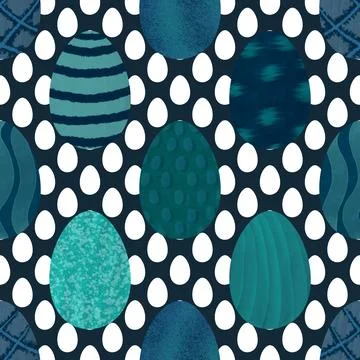 Easter seamless pattern with eggs for wallpaper and fabrics and textiles Foto stock