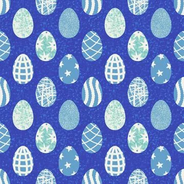Easter seamless pattern with eggs for wallpaper and fabrics and textiles Stockfoto's