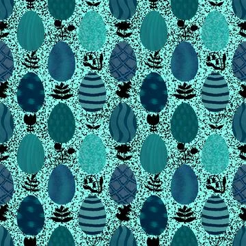 Easter seamless pattern with eggs for wallpaper and fabrics and textiles Stockfoto's