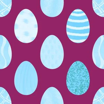Easter seamless pattern with eggs for wallpaper and fabrics and textiles Foto stock