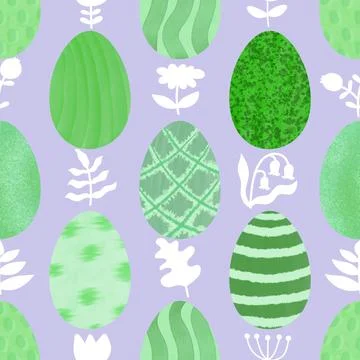 Easter seamless pattern with eggs for wallpaper and fabrics and textiles Fotos de archivo