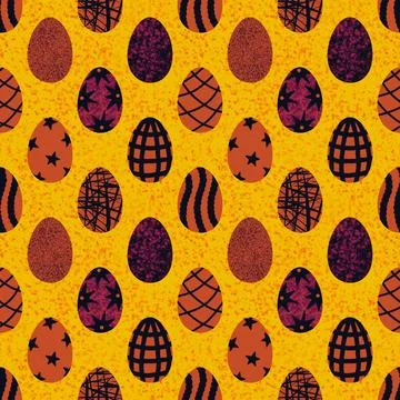 Easter seamless pattern with eggs for wallpaper and fabrics and textiles Fotos de archivo