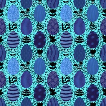 Easter seamless pattern with eggs for wallpaper and fabrics and textiles Foto stock