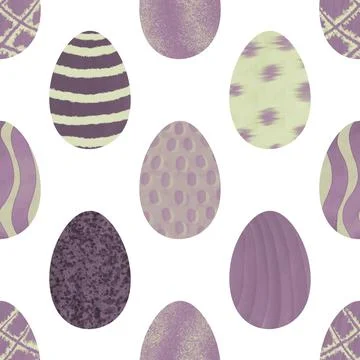 Easter seamless pattern with eggs for wallpaper and fabrics and textiles Stockfoto's