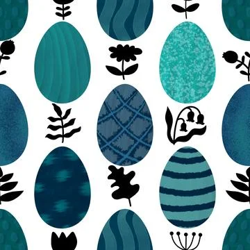 Easter seamless pattern with eggs for wallpaper and fabrics and textiles Stock Photos
