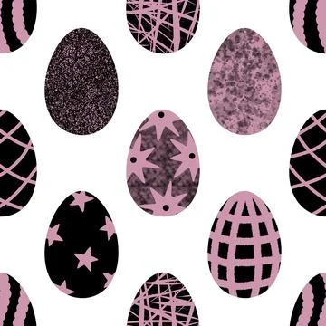 Easter seamless pattern with eggs for wallpaper and fabrics and textiles Stock Photos