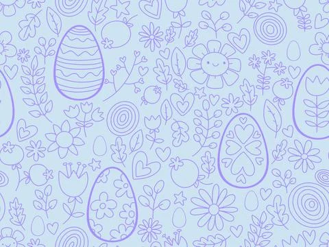 Easter seamless pattern with eggs for wallpaper and fabrics and textiles Stockfoto's