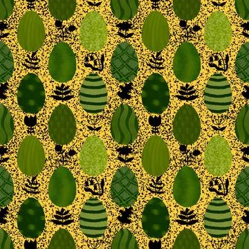 Easter seamless pattern with eggs for wallpaper and fabrics and textiles Fotos de archivo