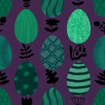 Easter seamless pattern with eggs for wallpaper and fabrics and textiles Stockfoto's