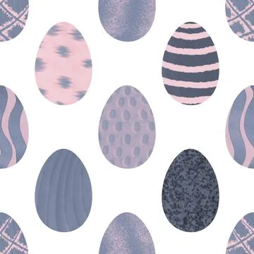 Easter seamless pattern with eggs for wallpaper and fabrics and textiles Foto stock