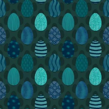 Easter seamless pattern with eggs for wallpaper and fabrics and textiles Foto stock