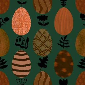 Easter seamless pattern with eggs for wallpaper and fabrics and textiles Fotos de archivo