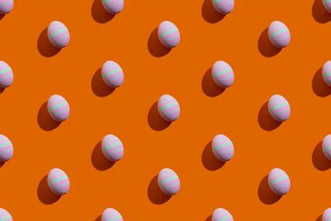 Easter seamless pattern festive banner holiday Stockfoto's