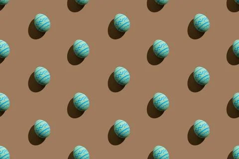 Easter seamless pattern festive banner holiday art Stock Photos