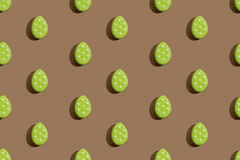 Easter seamless pattern festive banner gingerbread 스톡 사진