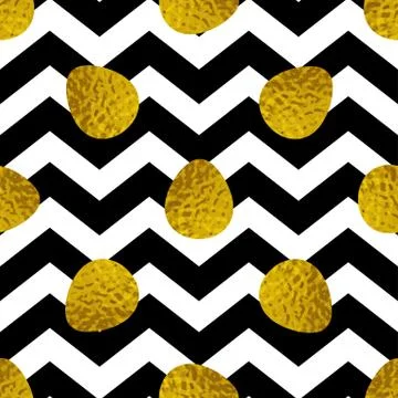 Easter seamless pattern with golden eggs 스톡 일러스트