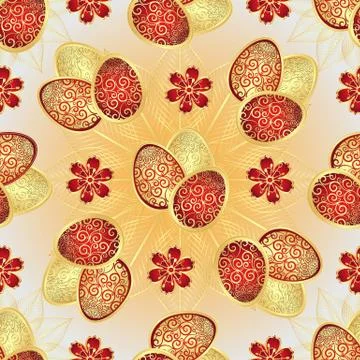 Easter seamless pattern Stock Illustration