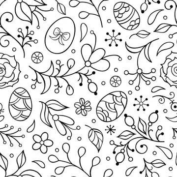 Easter seamless pattern Stock Illustration