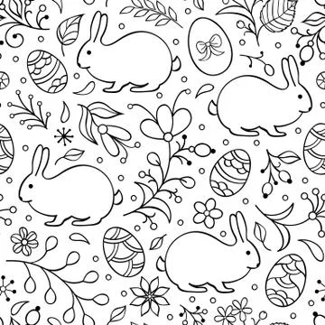 Easter seamless pattern Stock Illustration