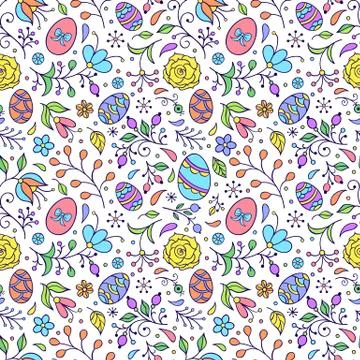 Easter seamless pattern Stock Illustration