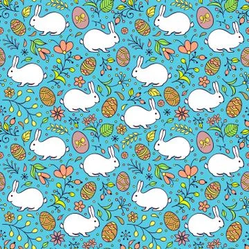 Easter seamless pattern Stock Illustration
