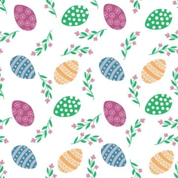Easter seamless pattern Stock Illustration
