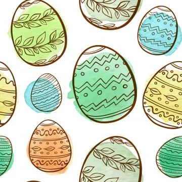 Easter seamless pattern Stock Illustration