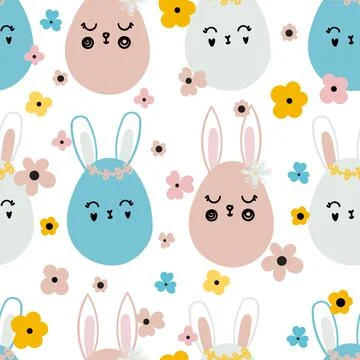 Easter seamless pattern Stock Illustration