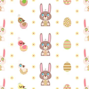 Easter seamless pattern Stock Illustration