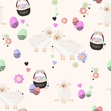 Easter seamless pattern. Stock-Illustration