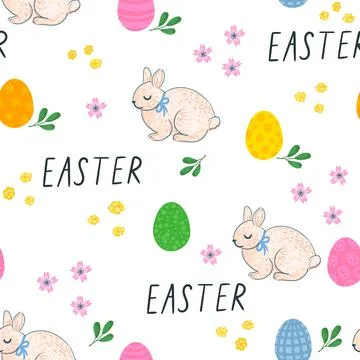 Easter Seamless Pattern Stock Illustration