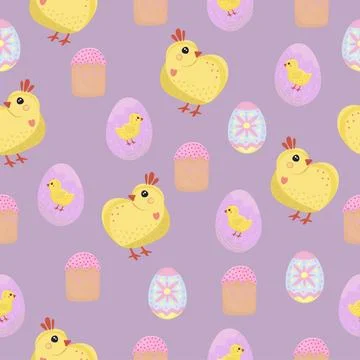 Easter seamless pattern Illustrazione stock