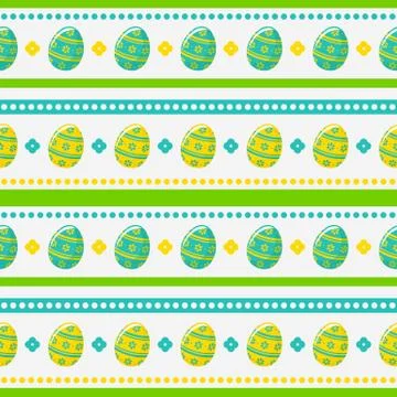 Easter seamless pattern with painted eggs. Vector background. イラスト素材