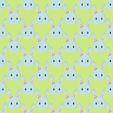 Easter seamless pattern with rabbits for wrapping paper, wallpaper, web page  Stockillustratie