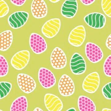 Easter seamless pattern with small holiday eggs イラスト素材