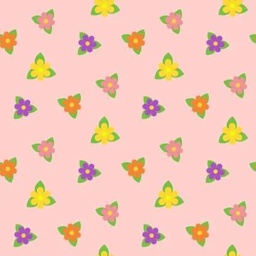 Easter seamless pattern with spring flowers for wrapping paper, wallpaper, we イラスト素材