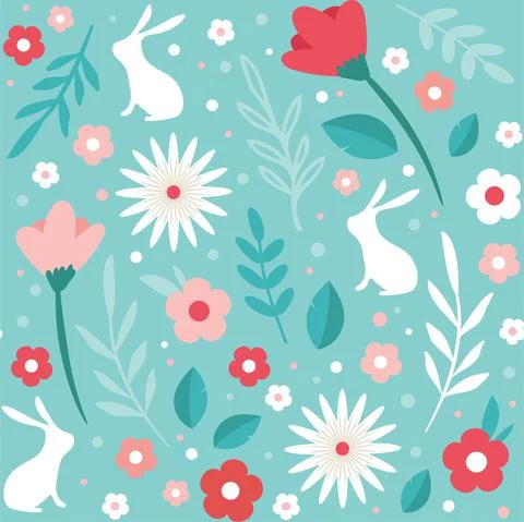 Easter seamless patterns. Spring pattern for banners, posters, cover design Stock Illustration