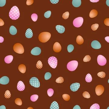 Easter seamless vector pattern with colorful eggs 스톡 일러스트