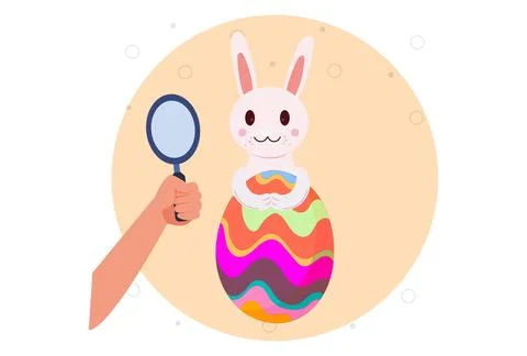 Easter Search Concept Illustration Illustrazione stock