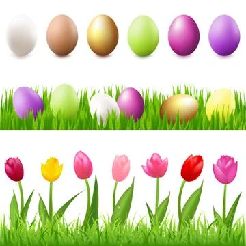 Easter set Stock Illustration