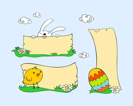 Easter set Stock Illustration