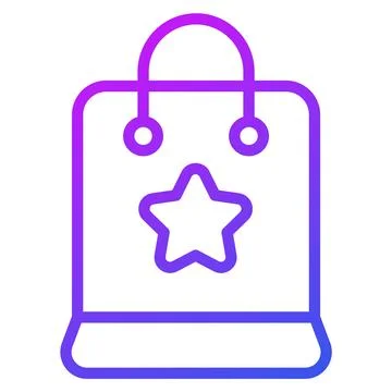 Easter shopping thin line icon Stock Illustration