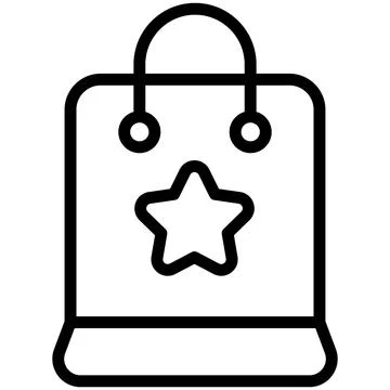 Easter shopping thin line icon Stock Illustration