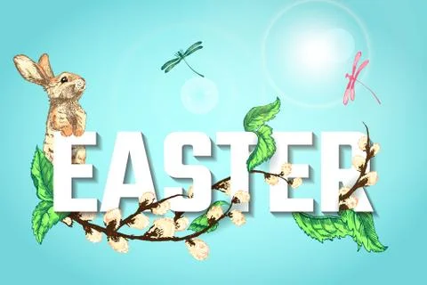 Easter Sketch BG Stock Illustration