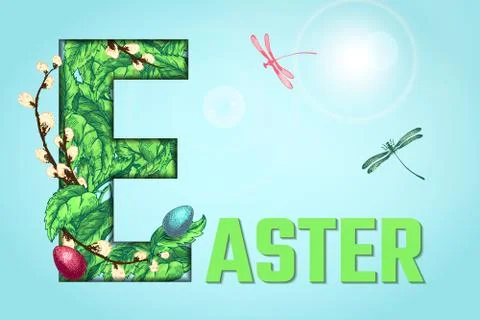Easter Sketch BG Stock Illustration