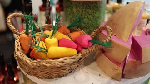 Easter soap gift display Stock Footage 331090327