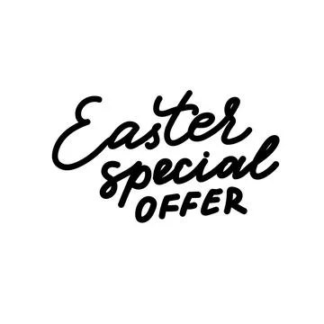 Easter special offer vector element for poster and banner with calligraphy Stock Illustration